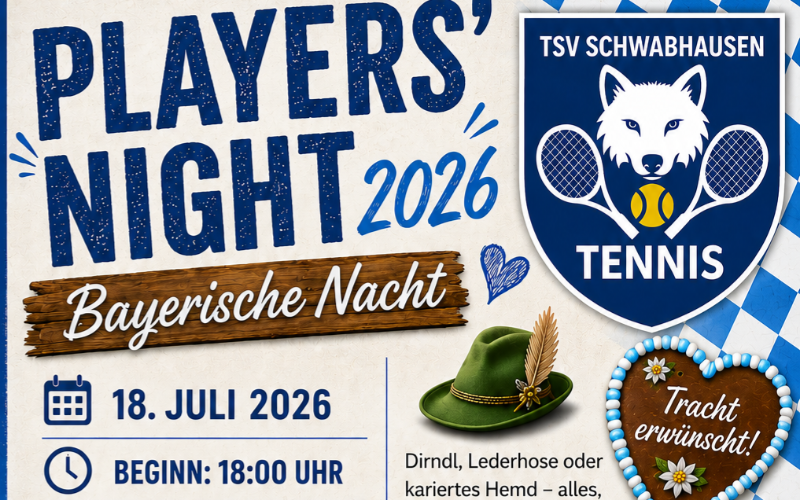 Tennis: Save The Date - Players Night 2026