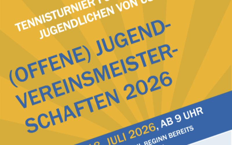 Tennis: Offene Jugenvereinsmeisterschaften 2026