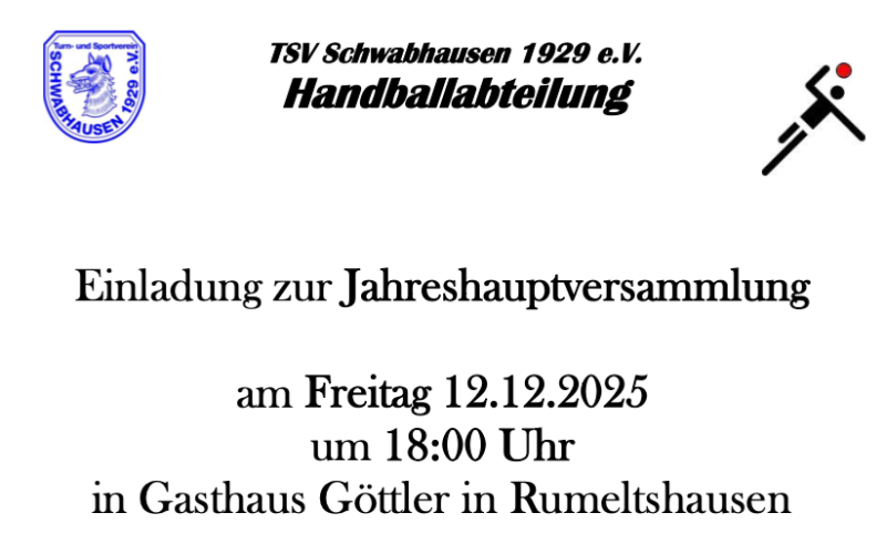 Jahreshauptversammlung der Handballabteilung